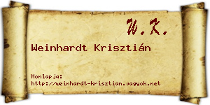Weinhardt Krisztián névjegykártya