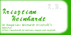 krisztian weinhardt business card